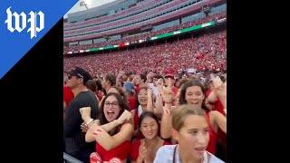 Nebraska breaks world record for womens sports attendance [upl. by Nrublim]