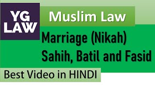 Marriage under Muslim Law  Family Law [upl. by Yancey]