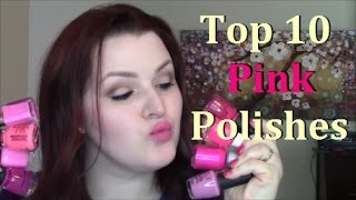 Top 10 Pink Nail Polishes  Live Application [upl. by Parthenia328]