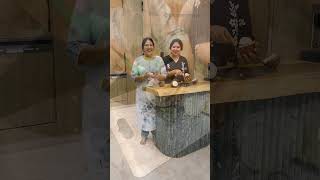 Healthy and yummy coconut flower ☺️ telusamanasaa sisters sister telugu music melidy songs [upl. by Ardnatal]