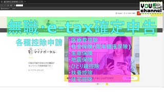 無職・eTax確定申告に挑戦各種控除申請 [upl. by Gildas]