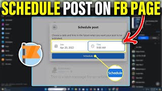 How to schedule post on Facebook page 2024 PCLaptop New Update [upl. by Ardried]