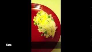 Receta del arroz blanco con verduras [upl. by Eelrahc]