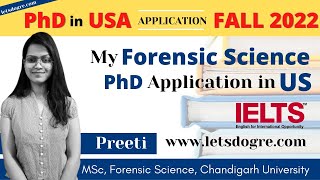 Forensic Science amp Toxicology  FALL 2022 USA Applications for PhD  IELTS [upl. by Leamhsi]