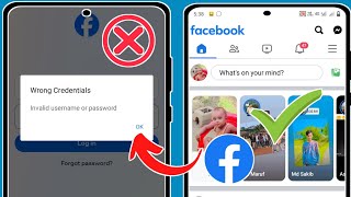 Facebook Credenciales incorrectas Nombre de usuario o contraseña no válidos  credenciales Nombre [upl. by Okiram]