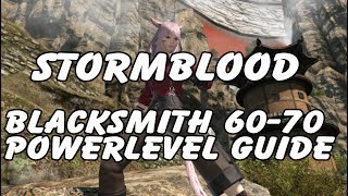 FFXIV Blacksmith 6070 Powerlevel Guide  Leves Collectables amp Resources [upl. by Avat]