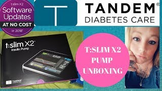 UNBOXING MY NEW TANDEM TSLIM X2 INSULIN PUMP amp ONE TOUCH VERIO IQ  2018 [upl. by Ahsemrac]