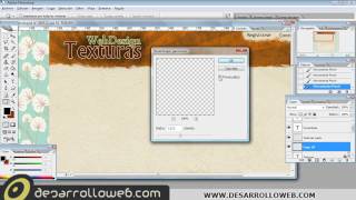 Diseño web con Photoshop con uso de texturas Parte 4 [upl. by Kylen]