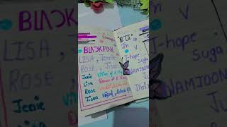 Blackpink x Bts Diary Drcorate 💜 shorts youtudshorts viarl diy bts blackpink [upl. by Werna]