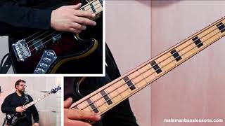 Slap Bass Lesson  quotMiller soundquot Slap Triplets [upl. by Nnywg]