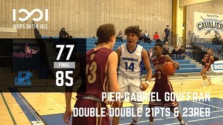 PIERGABRIEL GOUFFRAN DOUBLE DOUBLE 21PTS amp 23REB  Nicolas Gatineau vs Rochebelle March 23 2019 [upl. by Grindle]