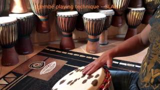 SLAP ➽ Djembe Spielen Lernen  Playing Techniques [upl. by Pressman]