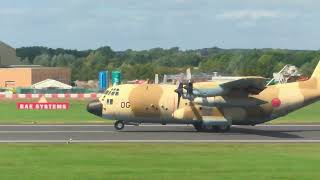 Royal Moroccan Air Force Lockheed C130H CNAOG Wing waves as departing RIAT 2024 [upl. by Lian475]