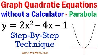 Graph Quadratic Equations without a Calculator  StepByStep Approach [upl. by Marice]