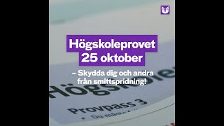 Högskoleprovet 25 oktober skydda dig och andra från smittspridning [upl. by Goldwin]