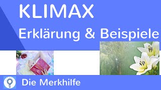 Klimax  Was ist eine Klimax  Erklärung amp Beispiele  Rhetorisches Stilmittel Figur [upl. by Goodson]