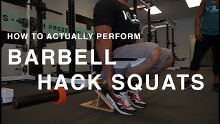 BARBELL HACK SQUATS [upl. by Esiole44]