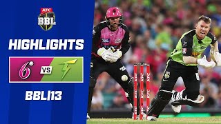 Sydney Sixers v Sydney Thunder  BBL13 [upl. by Ylurt]