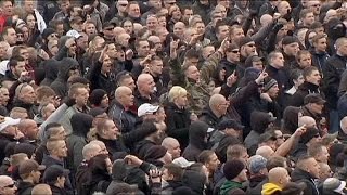 Manifestation dextrême droite à Hanovre [upl. by Aihset]