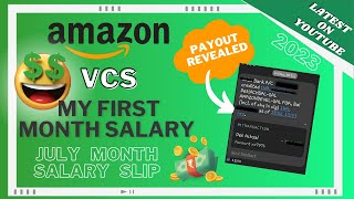 My first month Salary  Salary slip of amazon  amazon vcs payout  salary of amazon employee  wfh [upl. by Oicnerual]