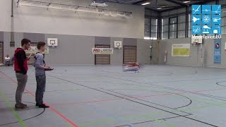 OLIVER FUCHS AUSTRIA SINGLE FLIGHT DEUTSCHE MEISTERSCHAFT INDOOR KUNSTFLUG F3P DAEC 2015 [upl. by Critta]