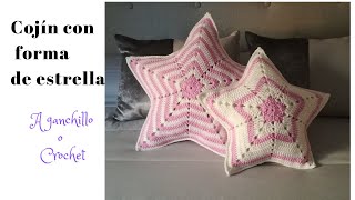 COJÍN CON FORMA DE ESTRELLA A GANCHILLO O CROCHET [upl. by Nosned]