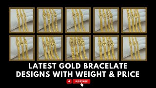 Gold Bracelet Designs With Price  Gold Jewellery Collection With Price  Gold Jewellery Collection [upl. by Eitten40]