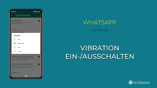 Vibration einausschalten  WhatsApp Android [upl. by Sairu]