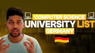 UNIVERSITY LIST  MSc in COMPUTER SCIENCE Data Science AI Cybersecurity in GERMANY [upl. by Nottus]