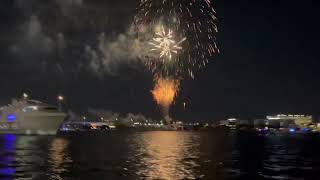 Miami Fireworks Boats and pool fun [upl. by Hymen]