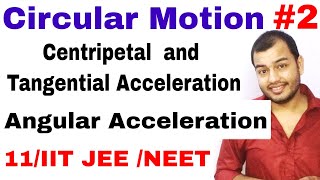 11 Chap 4  Circular Motion 02  Centripetal and Tangential Acceleration  Angular Acceleration [upl. by Valene]