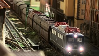 Freighttrain pulled by Minitrix BR140 foryou minitrix ngauge napoor modeltrains modelspoor [upl. by Aicul380]