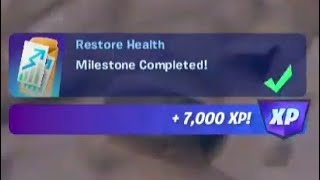 Restore health  Milestone Easiest way to complete  Fortnite Quest [upl. by Snah]