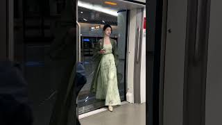 green horse face skirt long skirt traditional Chinese Hanfu clothing 1631 [upl. by Yesima382]