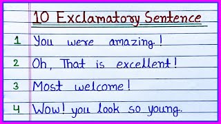 Exclamatory Sentence 10 Examples  exclamatory sentences  10 exclamatory sentences examples [upl. by Essilec]