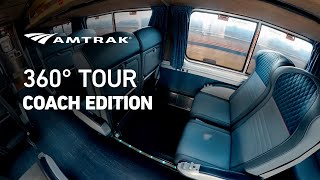 360° Tour of Amtraks Coach Class [upl. by Helgeson315]