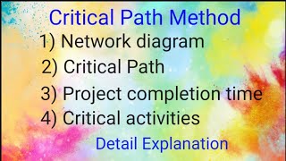 Critical path method operations research cpm example problems [upl. by Ravert]