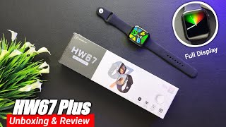 HW67 plus smartwatch Review  Full Display no bezzel 😱 [upl. by Cowden]