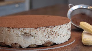 Εύκολο Τιραμισού ΧΩΡΙΣ ΑΥΓΑ σε λίγα λεπτά  Eggless Tiramisu Recipe [upl. by Libbna]