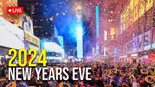 New York City LIVE Times Square New Years Eve 2024 [upl. by Judi]