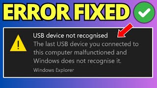 How To Fix USB Device Not Recognized in Windows 11  10 [upl. by Dupuis]