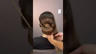 The easiest way to style your hair like this👉hairstyle hair hairtutorial foryou ponytail yt [upl. by Cissie801]