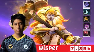 DOTA 2 Wisper the DAWNBREAKER OFFLANE 735b [upl. by Fauver]