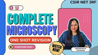 💯Complete Microscopy  Types  One Shot Revision Lecture  CSIR NET June 2024  Techniques csirnet [upl. by Diannne]