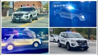 Providence Rhode Island Police Cruisers Responding [upl. by Aleakcim132]