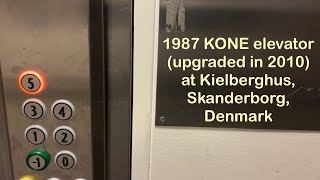 1987 KONE elevator upgraded at Kielberghus Skanderborg Denmark [upl. by Norahs877]