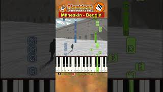 Måneskin Madcon  Beggin  Piano Tutorial [upl. by Ahael]