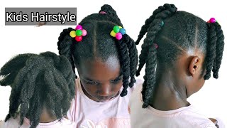 How to do Kids Natural HairHair Tutorial [upl. by Latnahs]