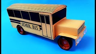 Como hacer un BUS escolar con cartón y materiales reciclados [upl. by Chassin]