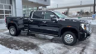 Black 2025 GMC Sierra 3500HD Denali Review Calgary AB  Wolfe Auto Group  Stock Number T4164721 [upl. by Aliuqehs]